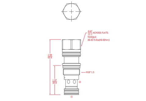 Desempenho/Dimensão/Desenho Seccional da Válvula de Retenção ICKCB Piloto-to-Open