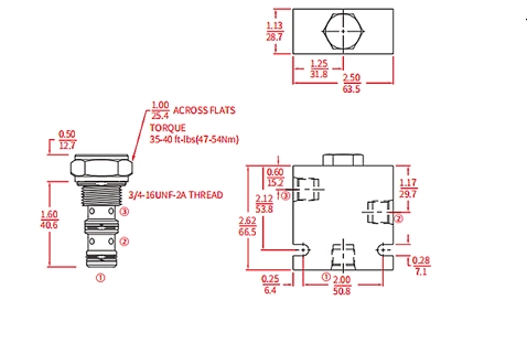 Desempenho/dimensão/desenho seccional da válvula de esfera ILS08-B30, transporte de carga (alta pressão)