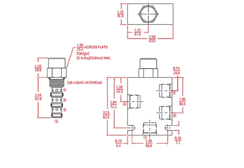 Desempenho/dimensão/desenho seccional da válvula de carretel de 3 vias pilotada IPD10-42