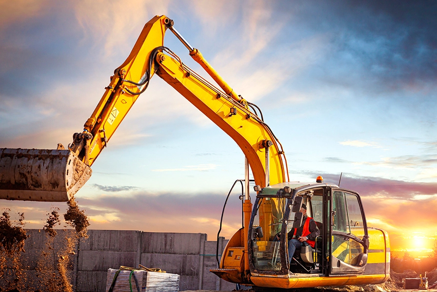 Aplicação de válvula para máquinas de construção