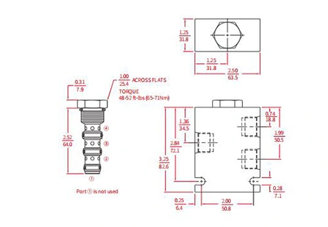 Desempenho/Dimensão/Desenho Seccional do Divisor de Fluxo IFD50-45/Combinador