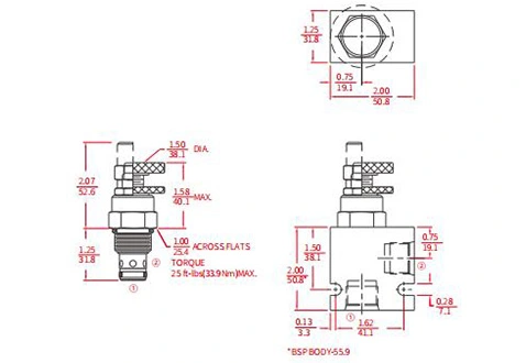 Desempenho/Dimensão/Desenho Seccional da Válvula de Retenção IFC10-20 Restritor