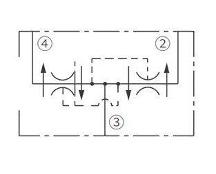 Símbolo de operação do divisor de fluxo de IFD52-45/combinador