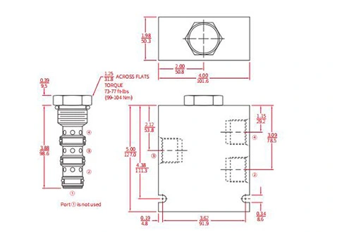 Desempenho/Dimensão/Desenho Seccional do Divisor de Fluxo IFD52-45/Combinador