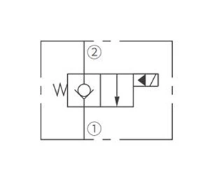 Símbolo da Operação ISV08-20 Poppet 2-Way N.C. Válvula Solenóide