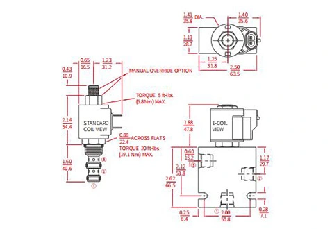 Desempenho/Dimensão/Desenho Seccional da Válvula Solenóide ISV08-31 Carretel de 3 Vias de 2 Posições