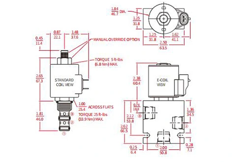 Desempenho/Dimensão/Desenho Seccional da Válvula Solenóide ISV10-34 Carretel de 3 Vias de 2 Posições