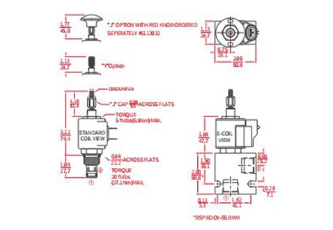 Desempenho/Dimensão/Desenho Seccional de ISV08-20J Poppet 2-Way N.C. Pull-somente substituição manual