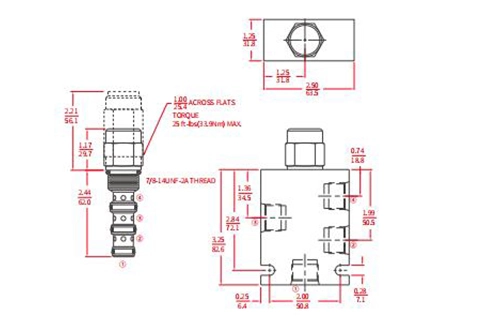 Desempenho/dimensão/desenho seccional da válvula de carretel de 3 vias pilotada IPD10-41