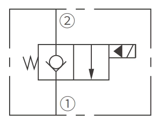 Símbolo da Operação ISV12-20 Poppet 2-Way N.C. Válvula Solenóide